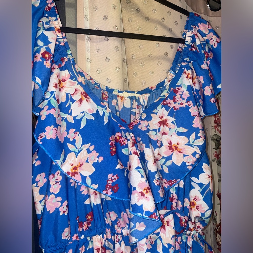 Blue flare dress